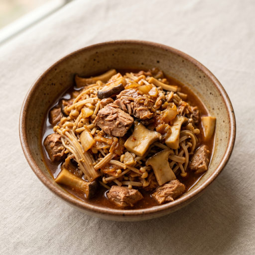 참치캔 팽이버섯 조림