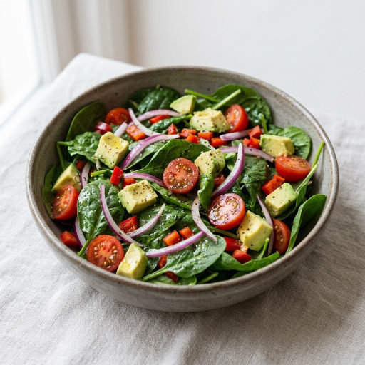 Ensalada de espinacas y aguacate