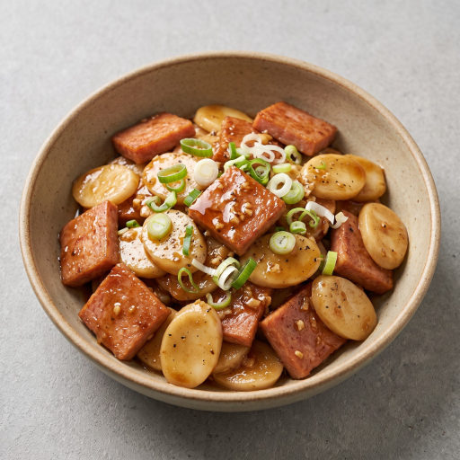 스팸과 떡국떡 조림
