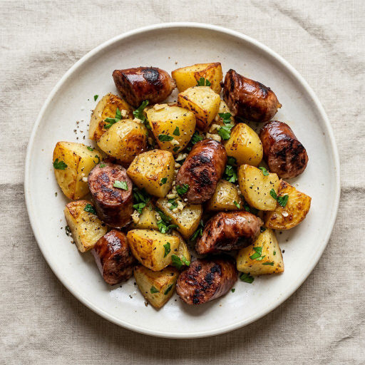 Saucisse Montbéliard avec pommes de terre