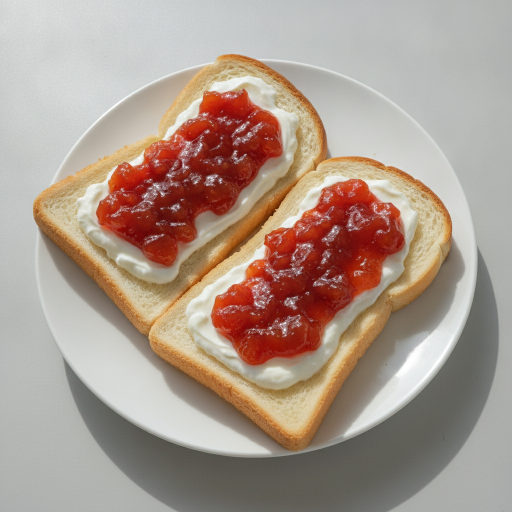 사과잼 요거트 식빵 토스트