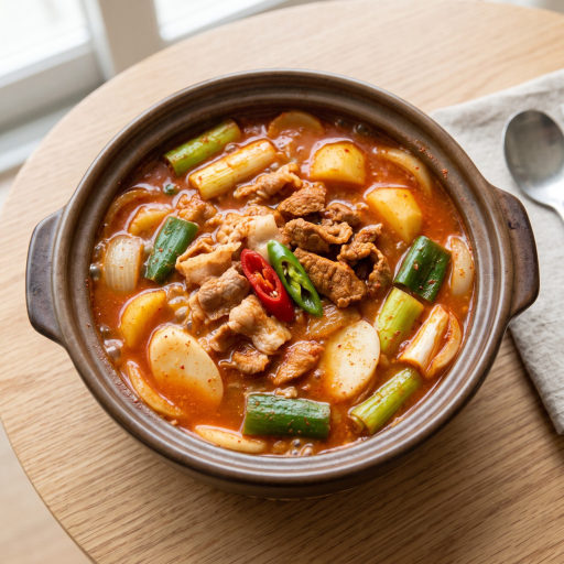 비비고 사골곰탕 고추장 찌개