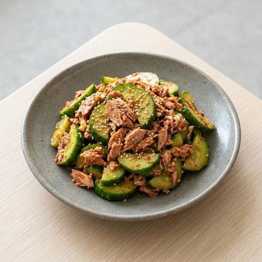 참치캔 오이 무침