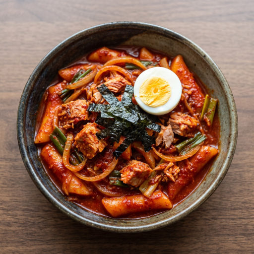 매운 고추참치캔 떡볶이