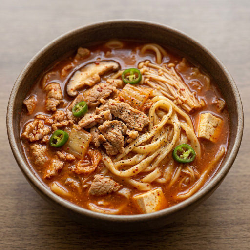 김치 돼지고기 장칼국수