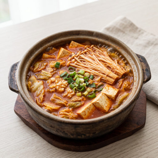 팽이버섯 두부찌개